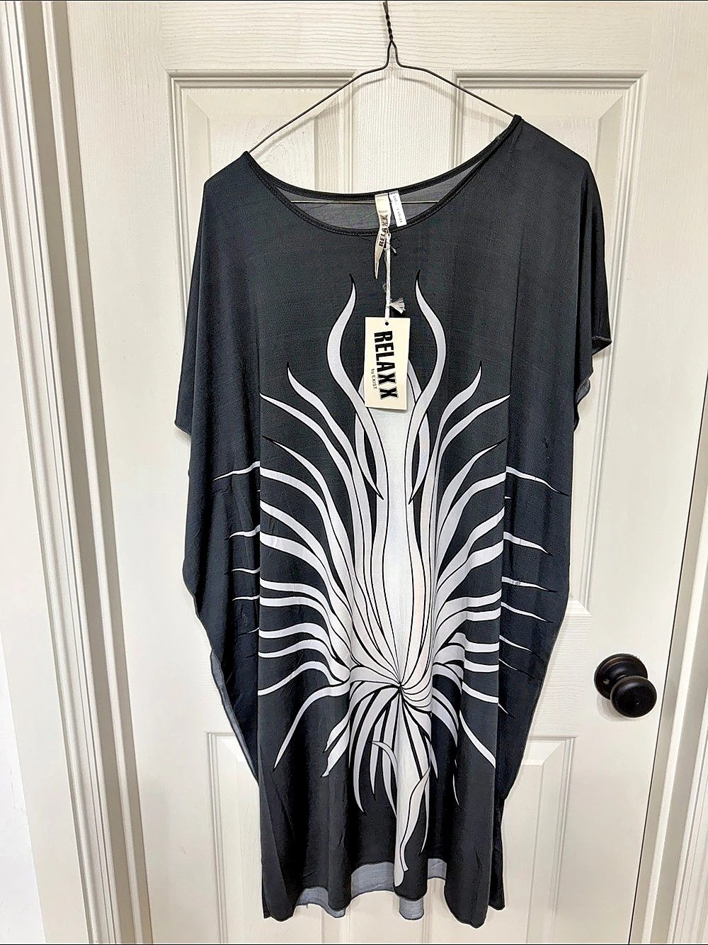 REMAXX Abstract Graphic Maxi Dress XL NWT